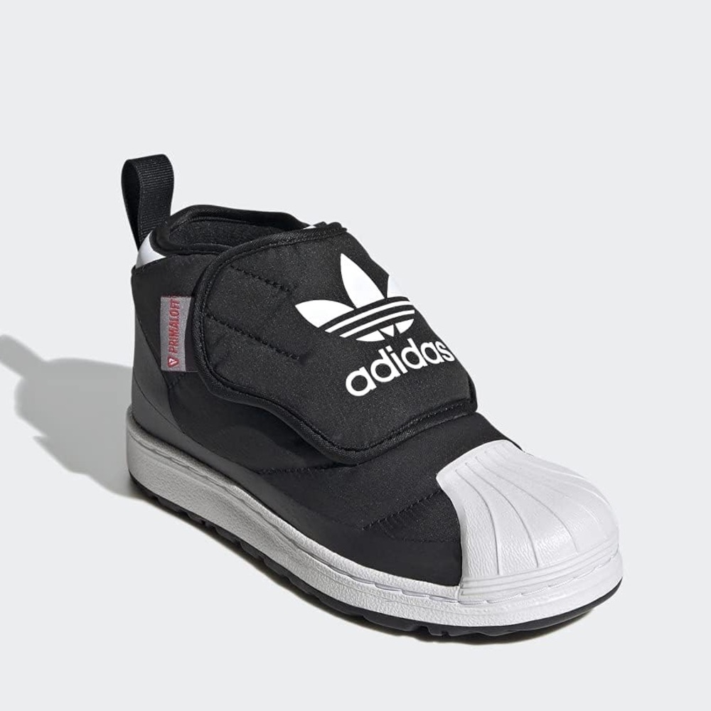ADIDAS / Originals SUPERSTAR 360 Kids 9 Black White Sneakers Primaloft Unisex